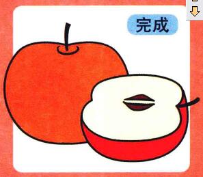 苹果儿童画画法步骤04