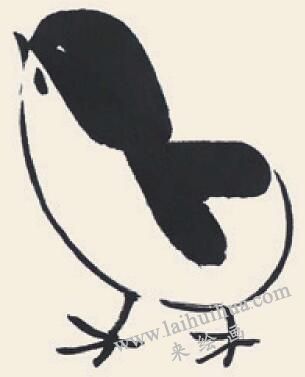 小鸡的儿童国画画法步骤04
