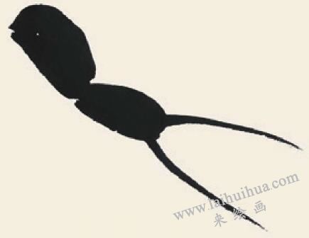 燕子儿童国画画法步骤02