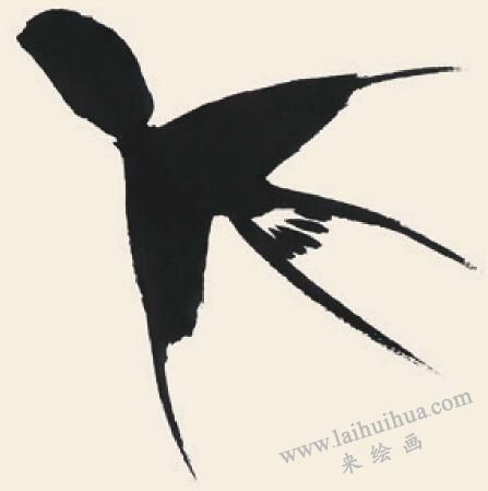 燕子儿童国画画法步骤03