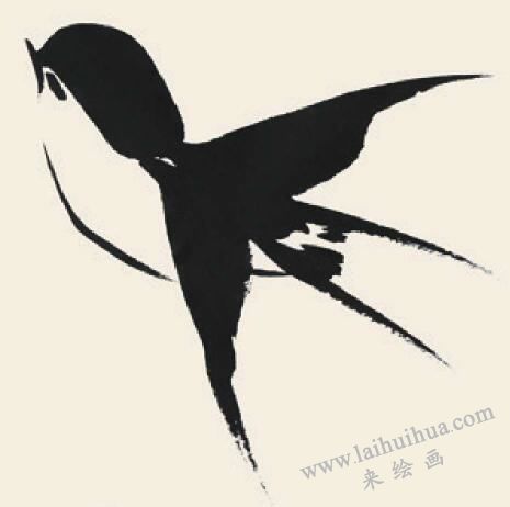 燕子儿童国画画法步骤04