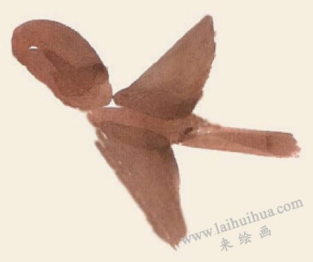 麻雀儿童国画画法步骤03