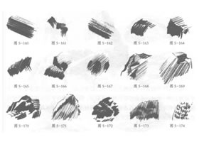 岩石边缘和表面的素描方法