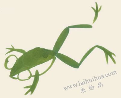 青蛙儿童国画画法步骤04
