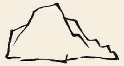 山坡儿童国画画法步骤01