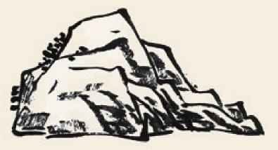 山坡儿童国画画法步骤02