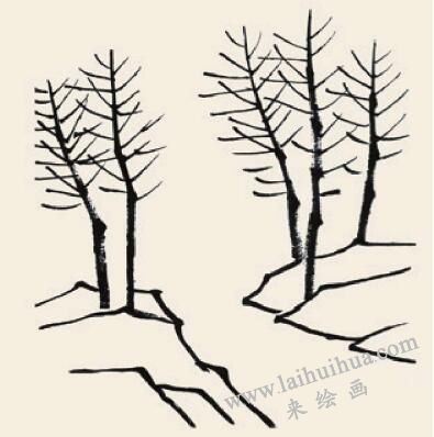 春山新雨儿童国画画法步骤02