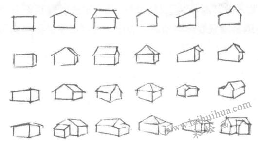 房屋素描绘制方法