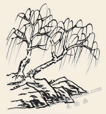 野渡春风儿童国画画法步骤03