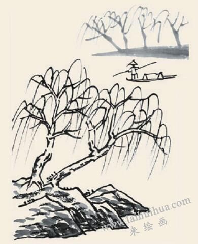 野渡春风儿童国画