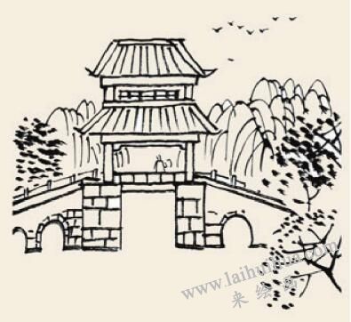 夏日游园儿童国画