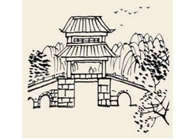 夏日游园儿童国画