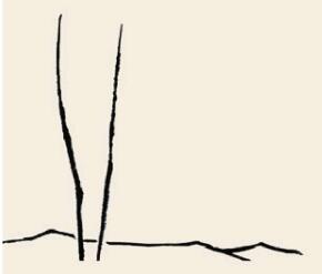 山村秋色儿童国画画法步骤01