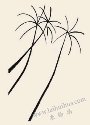 三亚落日儿童国画画法步骤02