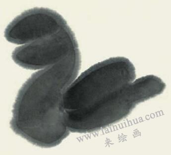 鸭子儿童国画画法步骤03