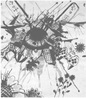 抽象的意象作品一，设计素描