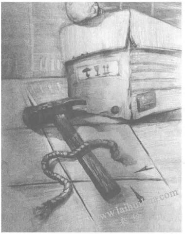 素描木材的质感表现