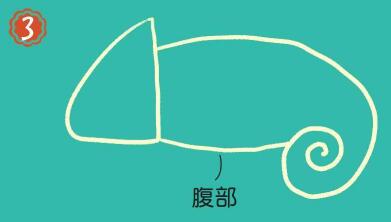 树上的变色龙简笔画画法步骤03