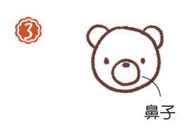 森林里的熊简笔画画法步骤03