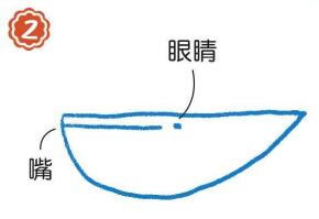在海里的须鲸简笔画画法步骤02