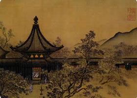 宋代马麟《秉烛夜游图》欣赏