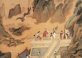 仇英《吹箫引凤图》欣赏
