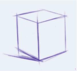 正方体素描表现步骤01