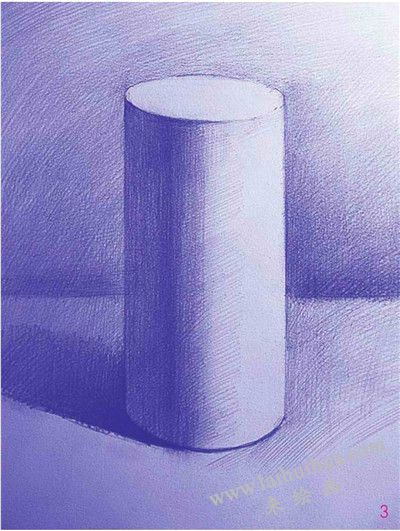 圆柱体素描表现步骤03