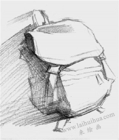 书包素描画法步骤03