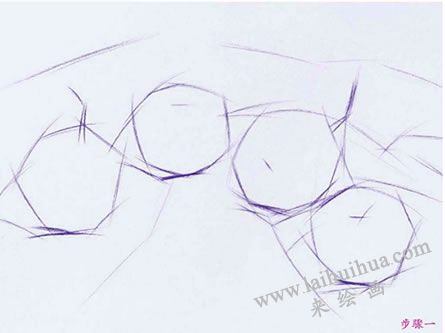 水果组合素描明暗画法步骤01