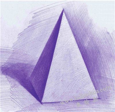 四棱锥素描明暗画法