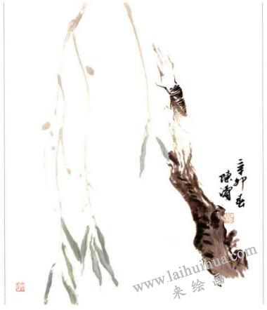 蝉的国画画法步骤02
