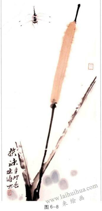 蜻蜓的国画画法步骤02