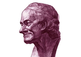 伏尔泰像明暗素描画法