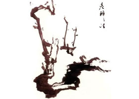 梅梢的画法/梅干点苔/气条的画法