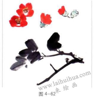国画山茶花的画法