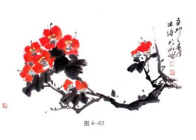 国画山茶的画法
