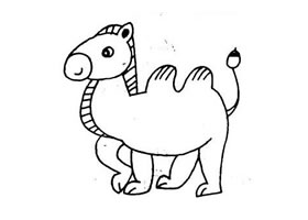 骆驼简笔画作品