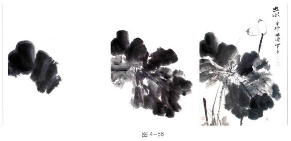 国画荷花：荷叶的画法