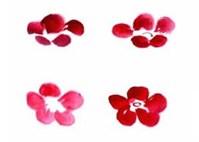 国画梅花花朵画法