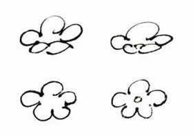 国画梅花勾勒画法