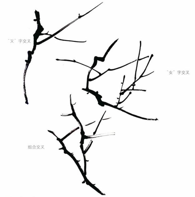 国画梅花梢枝画法