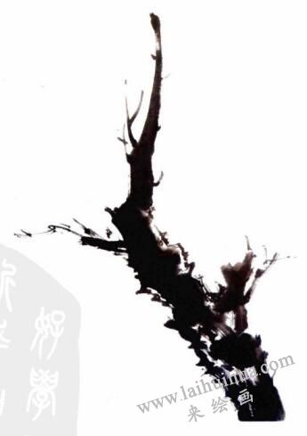 国画梅花的画法步骤02