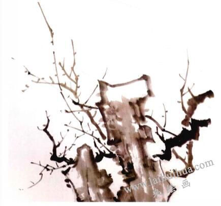 国画梅花的画法步骤02