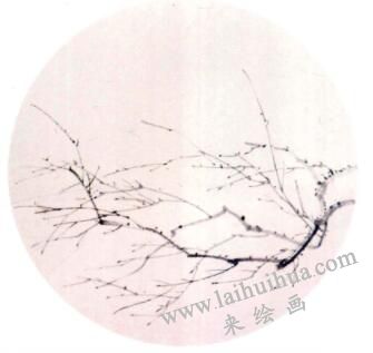 国画梅花的画法步骤02