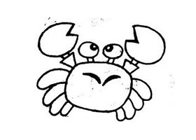 螃蟹简笔画作品