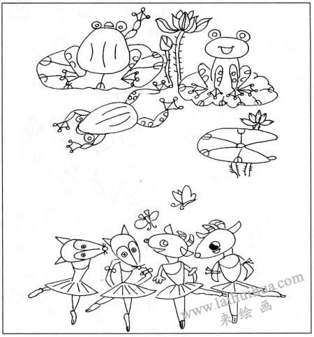 廓线式，简笔画