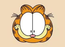 加菲猫头像简笔画
