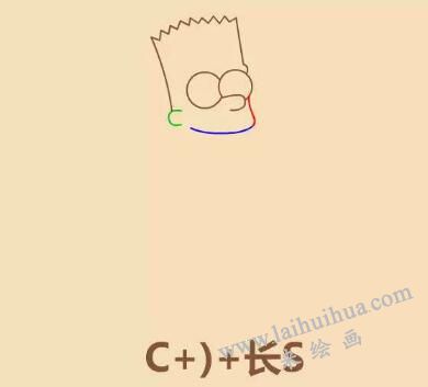 辛普森简笔画画法步骤05