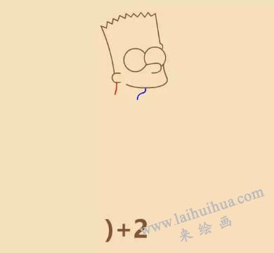 辛普森简笔画画法步骤06